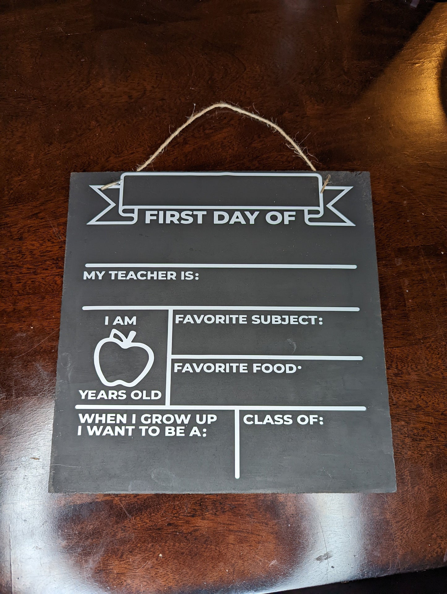 First Day of School Sign