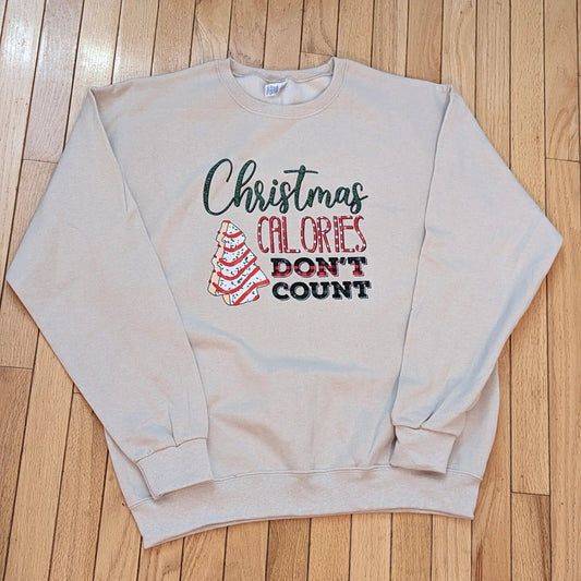 Christmas Calories Don't Count (Zebra Cake) Sweatshirt