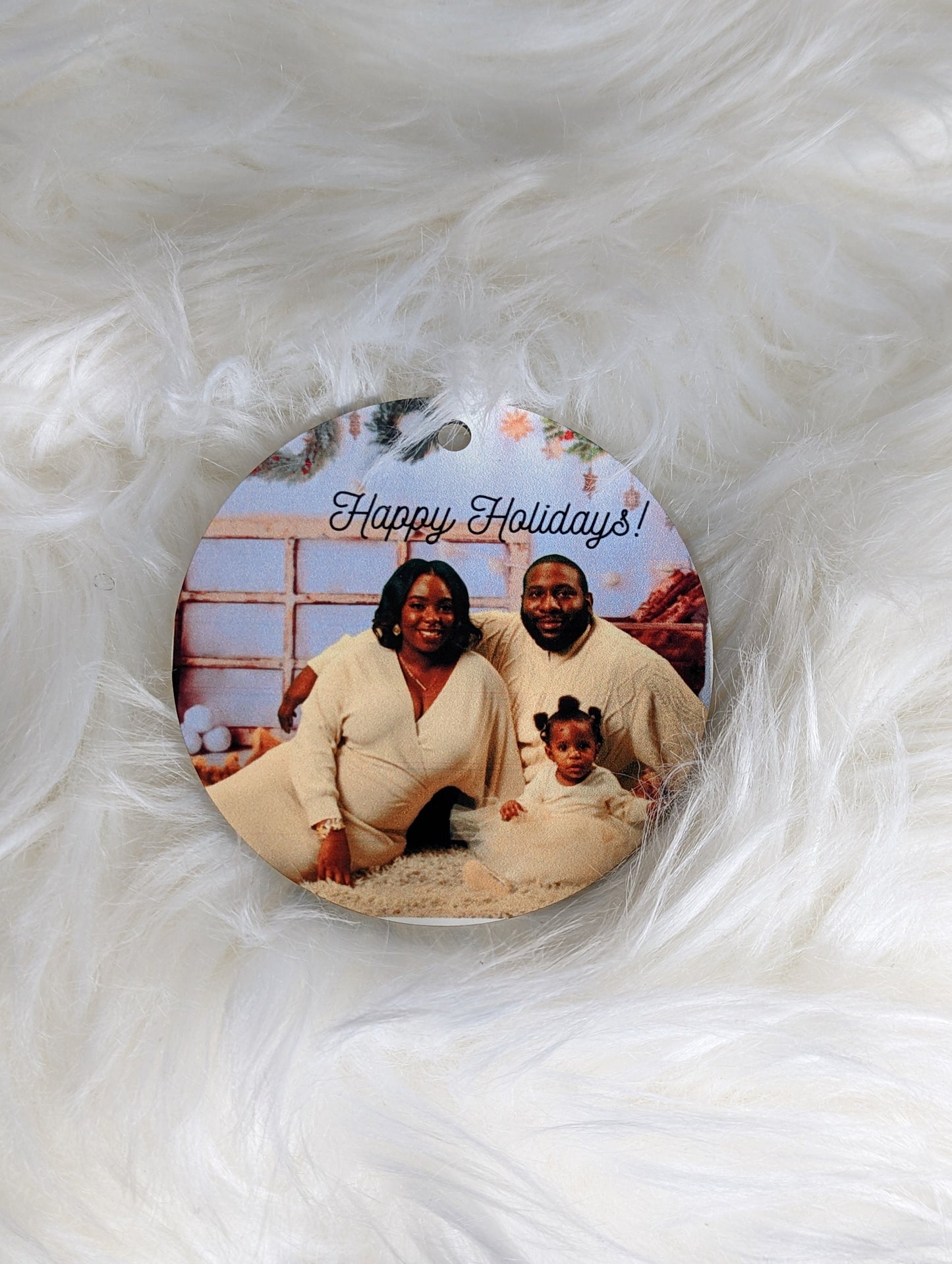 Holiday photograph ornament